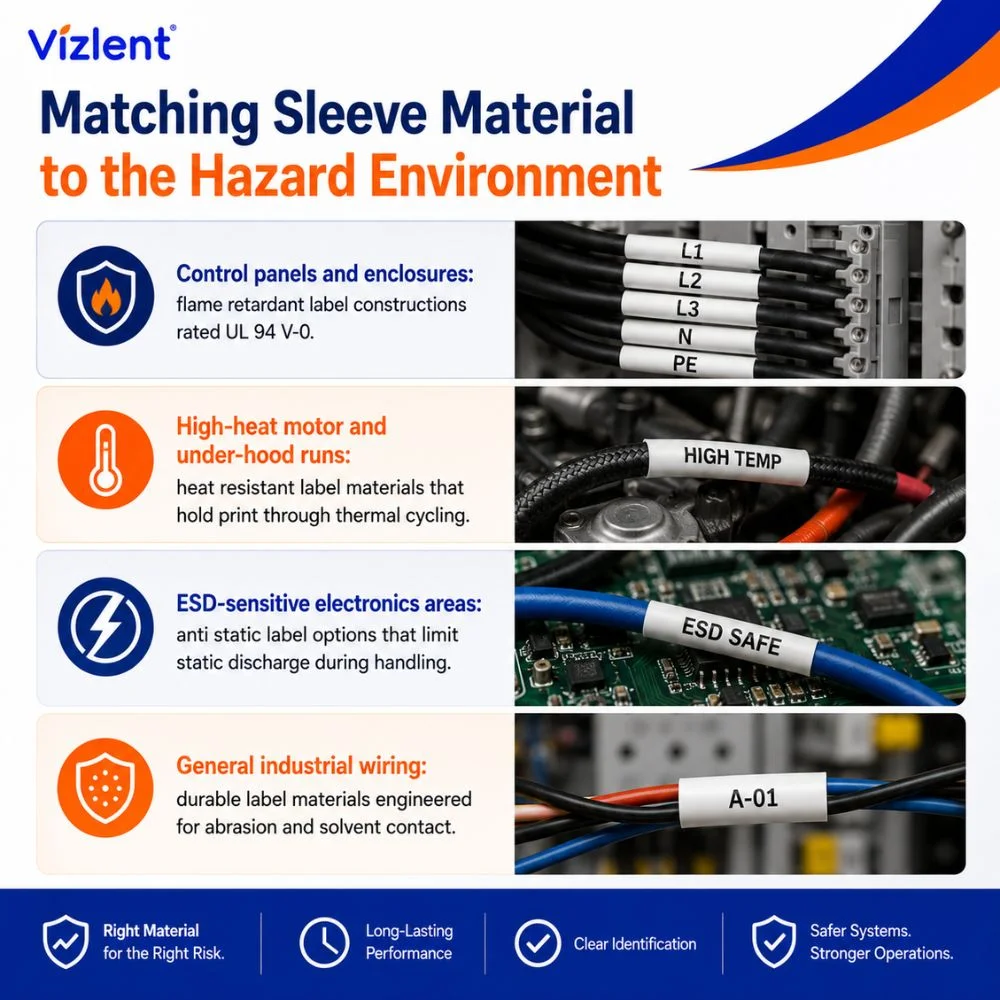 Matching Sleeve Material to the Hazard Environment - Vizlent Label Materials Co., Ltd.