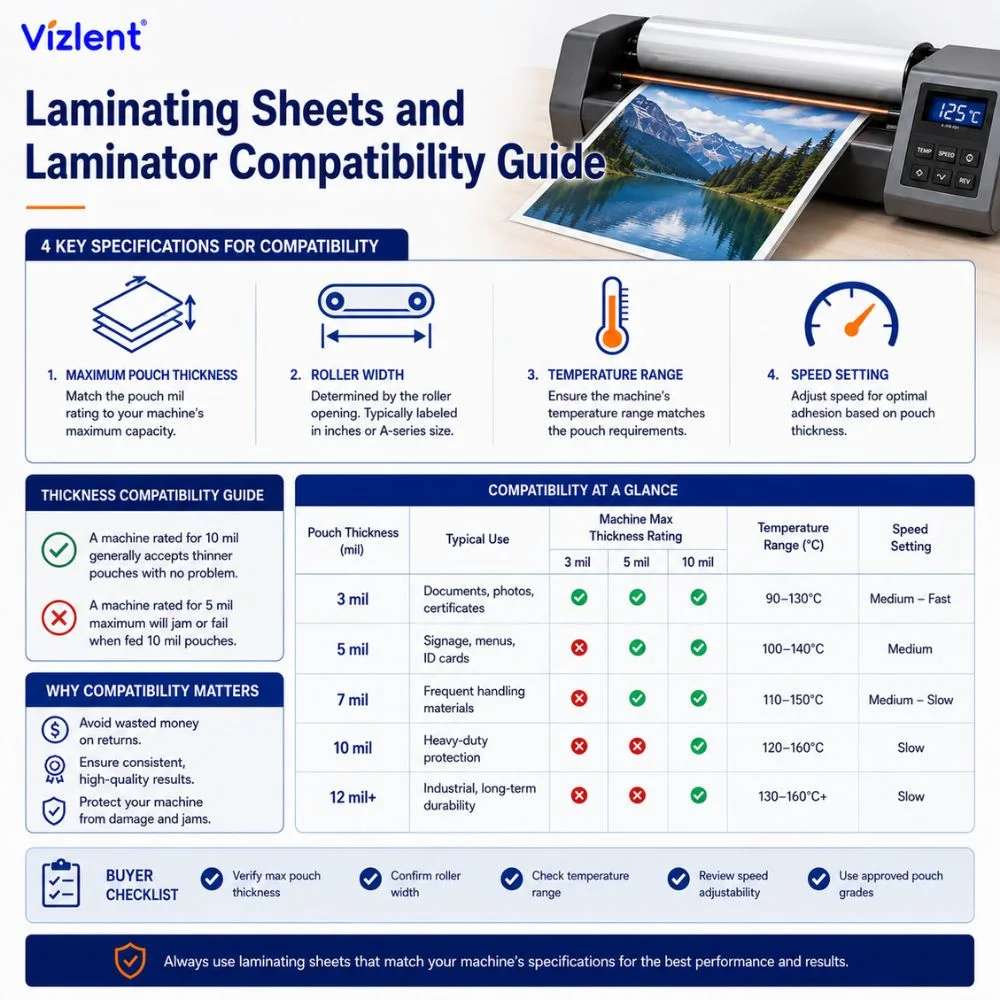 Laminating Sheets and Laminator Compatibility Guide - Vizlent Label Materials Co., Ltd. 