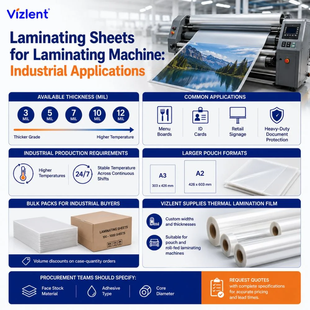 Laminating Sheets for Laminating Machine: Industrial Applications - Vizlent Label Materials Co., Ltd.