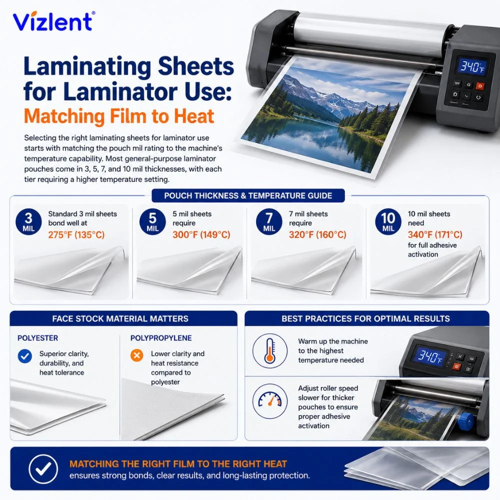Laminating Sheets for Laminator Use: Matching Film to Heat - Vizlent Label Mateerials Co., Ltd.
