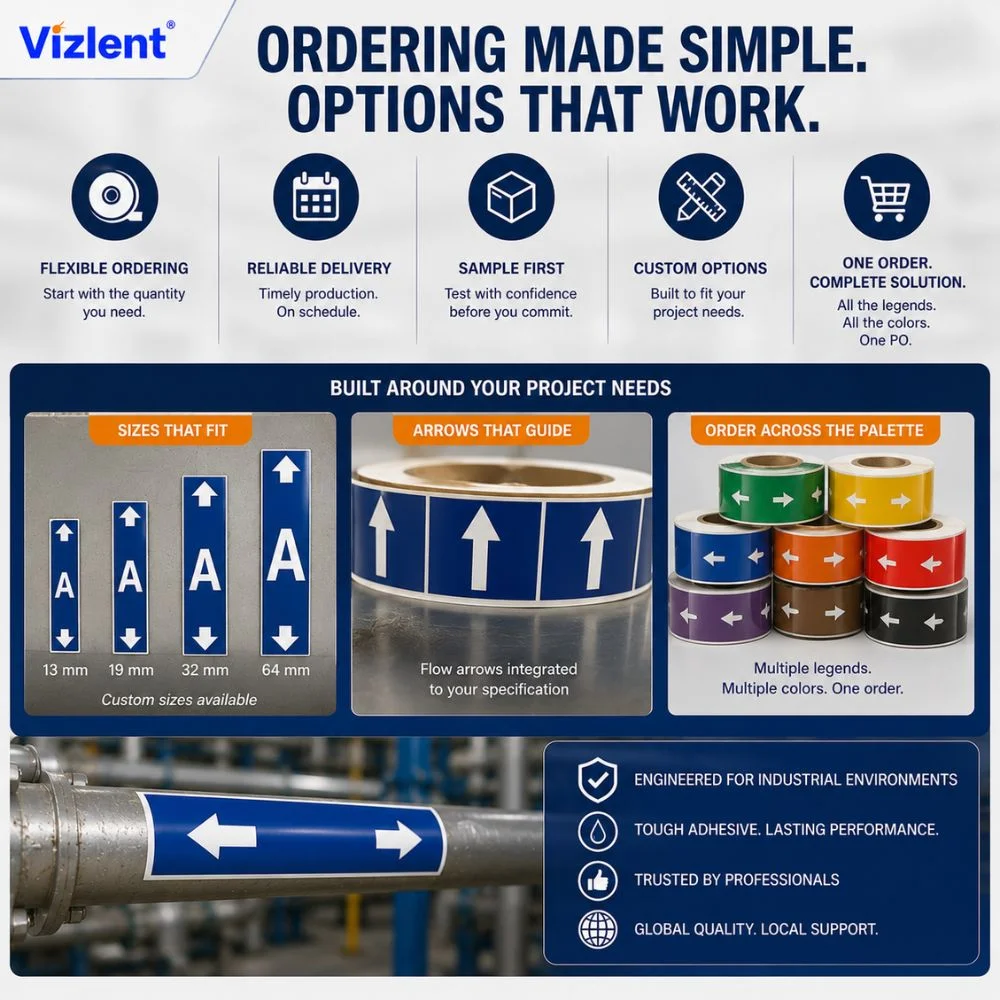 Vizlent Ordering: Minimums, Lead Times, and Custom Options