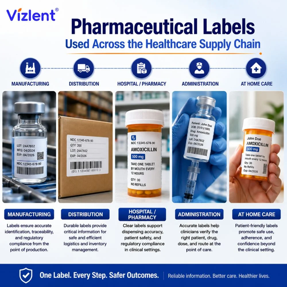 Types of Pharmaceutical Labels Used Across the Healthcare Supply Chain - Vizlent Label Materials Co.,Ltd