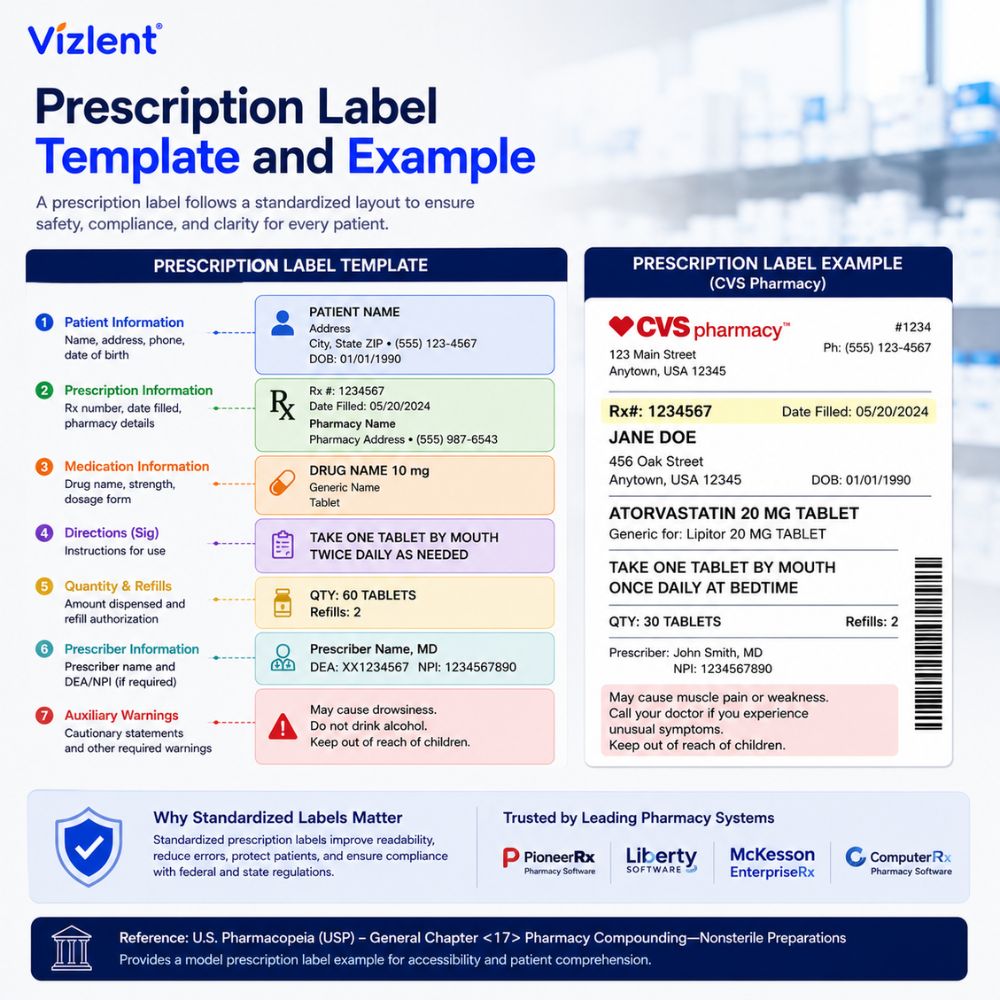 Prescription Label Template and Prescription Label Example
