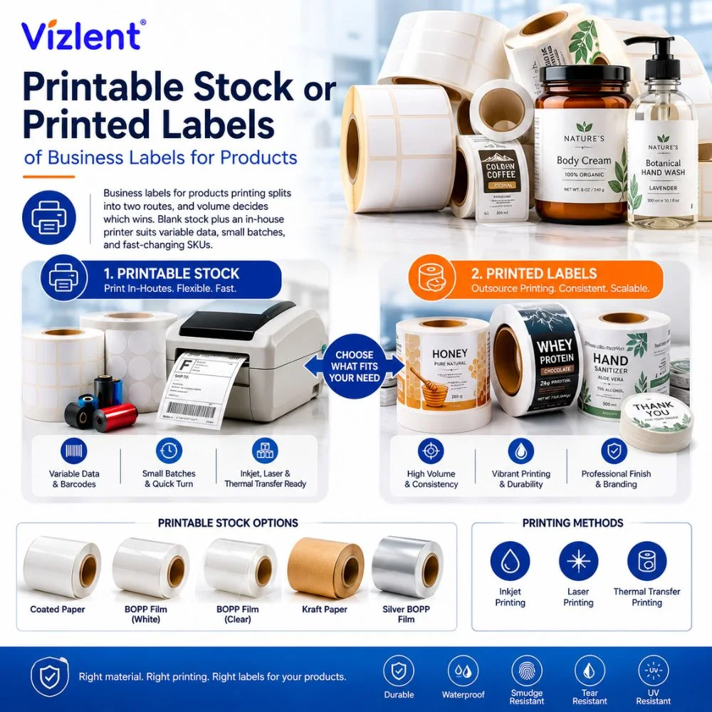 printable stock or printed labels of business labels for products 2