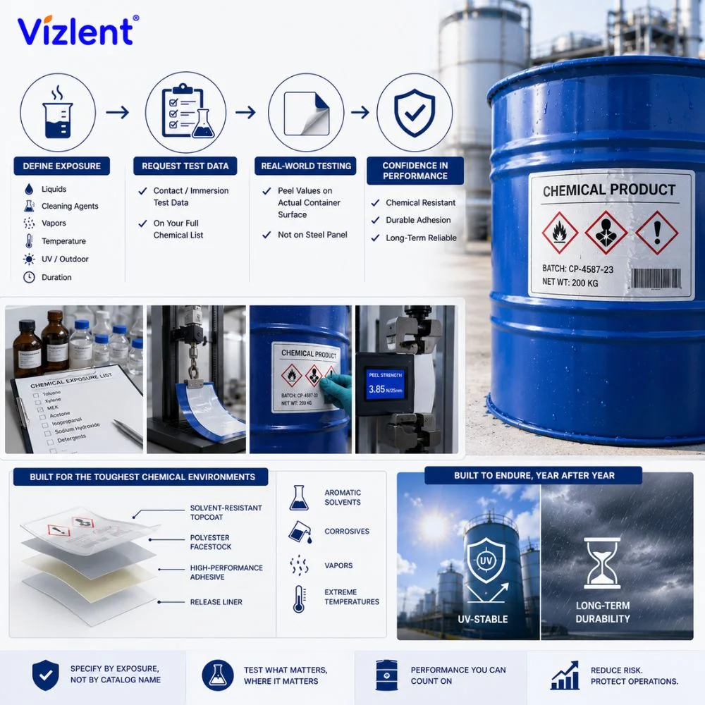 Adhesive Label Materials for Chemicals