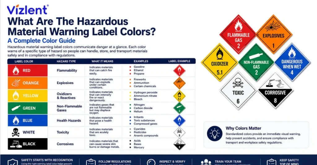 Discover Hazardous Material Warning Label Colors - Vizlent