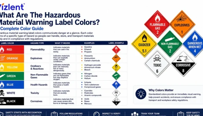 What Are The Hazardous Material Warning Label Colors? A Complete Color Guide - Vizlent Label Materials Co., Ltd.