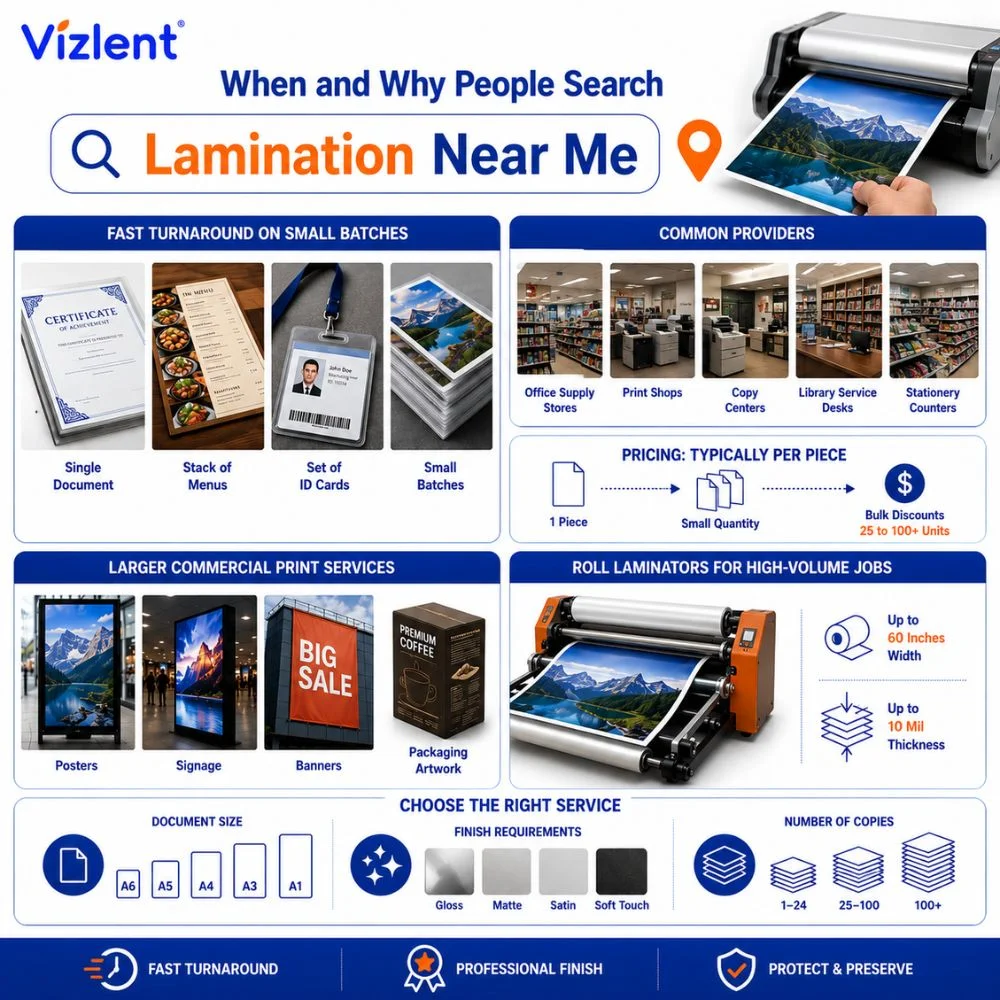 When and Why People Search Lamination Near Me - Vizlent Label Materials Co. 