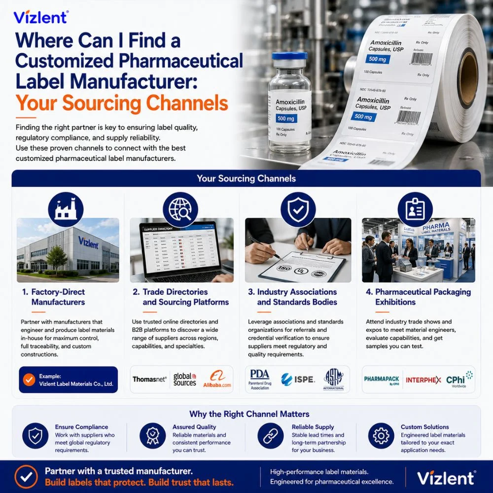 Where Can I Find a Customized Pharmaceutical Label Manufacturer: Your Sourcing Channels - Vizlent Label Materials Co., Ltd.