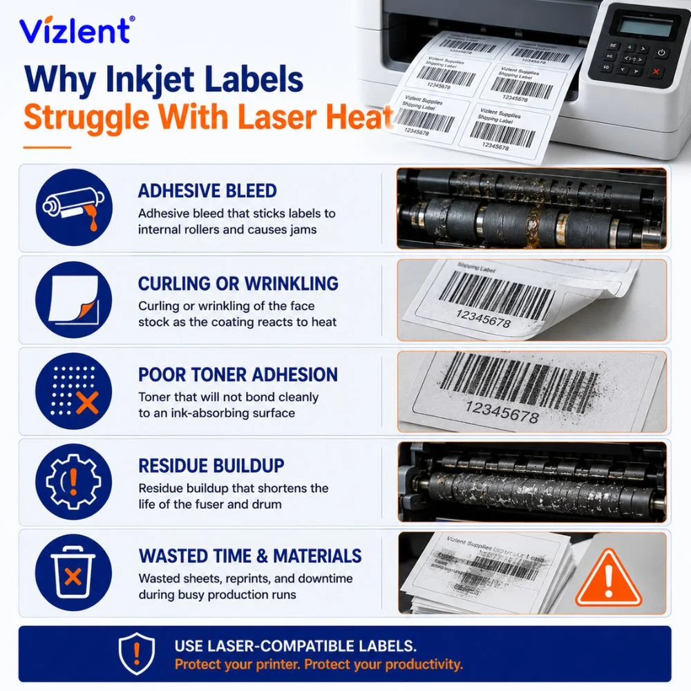 Why Inkjet Labels Struggle With Laser Heat - Vizlent Label Materials Co., Ltd.