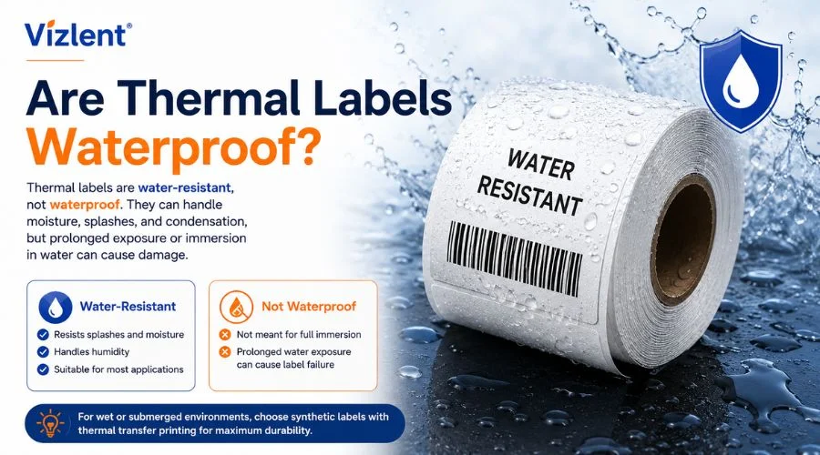 Are Thermal Labels Waterproof? A Buyer's Guide to Direct Thermal and Thermal Transfer Durability - Vizlent Label Materials Co., Ltd.