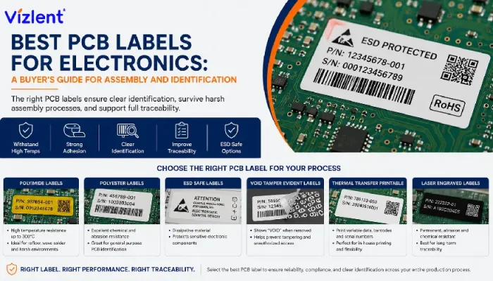Best PCB Labels for Electronics: A Buyer's Guide for Assembly and Identification - Vizlent Label Materials Co., Ltd.