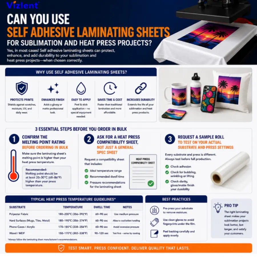 Can You Use Self Adhesive Laminating Sheets for Sublimation and Heat Press Projects?