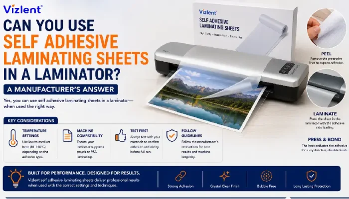 Can You Use Self Adhesive Laminating Sheets in a Laminator? - Vizlent Label