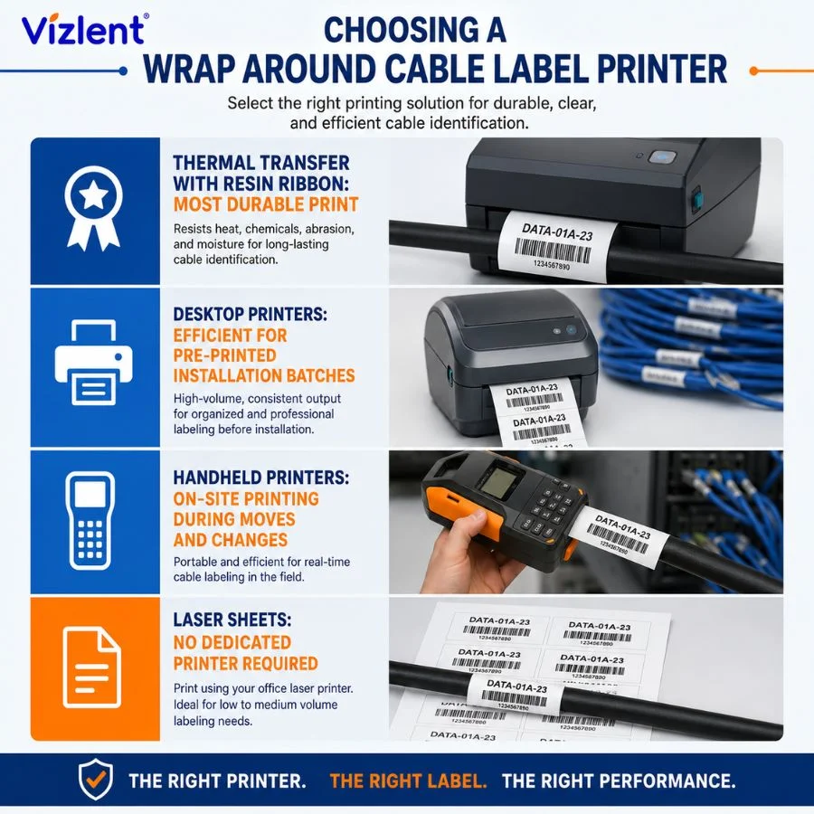 Choosing a Wrap Around Cable Label Printer - Vizlent Label Materials Co., Ltd.