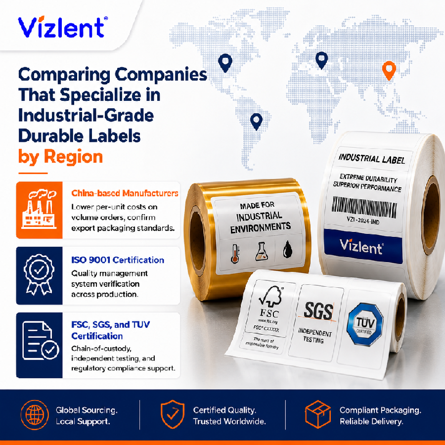 Comparing Companies That Specialize in Industrial-Grade Durable Labels by Region - Vizlent Label  Materials Co., Ltd.