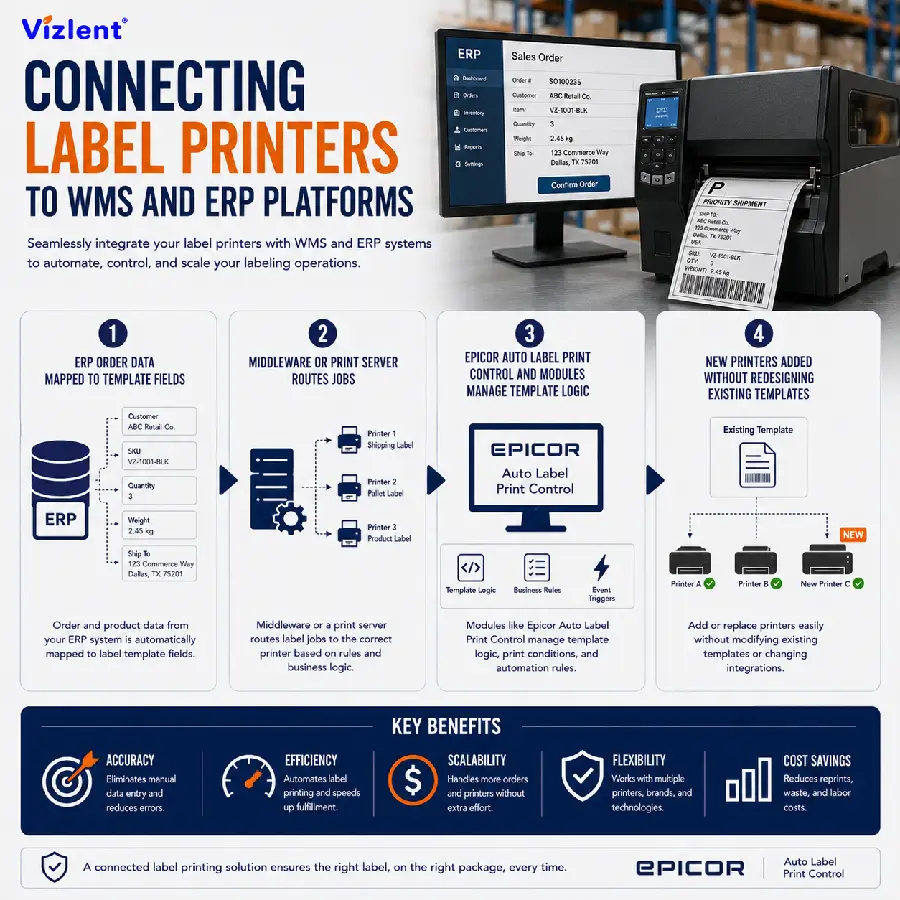 Connecting Label Printers to WMS and ERP Platforms - Vizlent Label