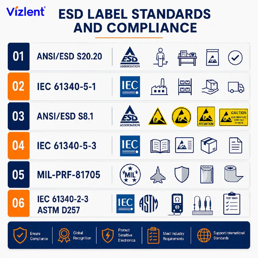 ESD Label Standards and Compliance - Vizlent Label Materials Co., Ltd.