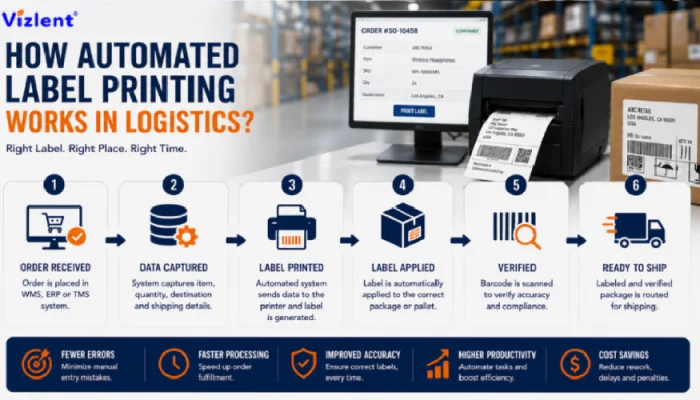 How automated label printing works in logistics - VIZLENT LABEL