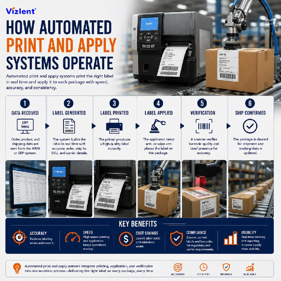 How Automated Print and Apply Systems Operate - Vizlent Label