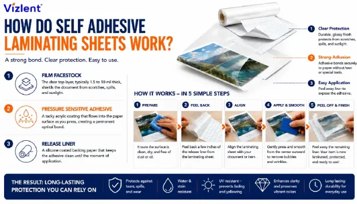 How Do Self Adhesive Laminating Sheets Work? The Science Behind Cold Lamination - Vizlent Label Materials Co., Ltd.