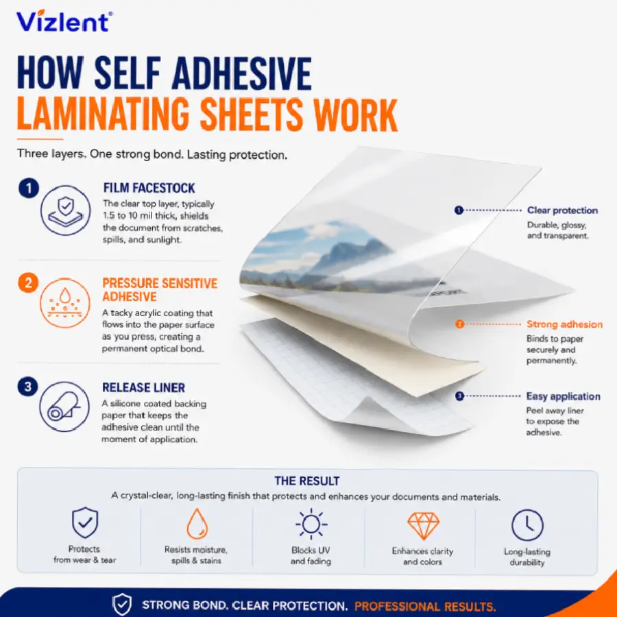 How Self Adhesive Laminating Sheets Work - Vizlent Label