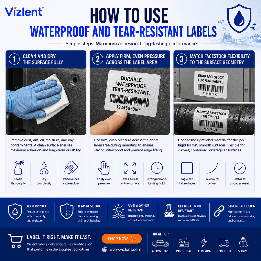 How to Use Waterproof and Tear-Resistant Labels - Vizlent Label Materials Co. Ltd