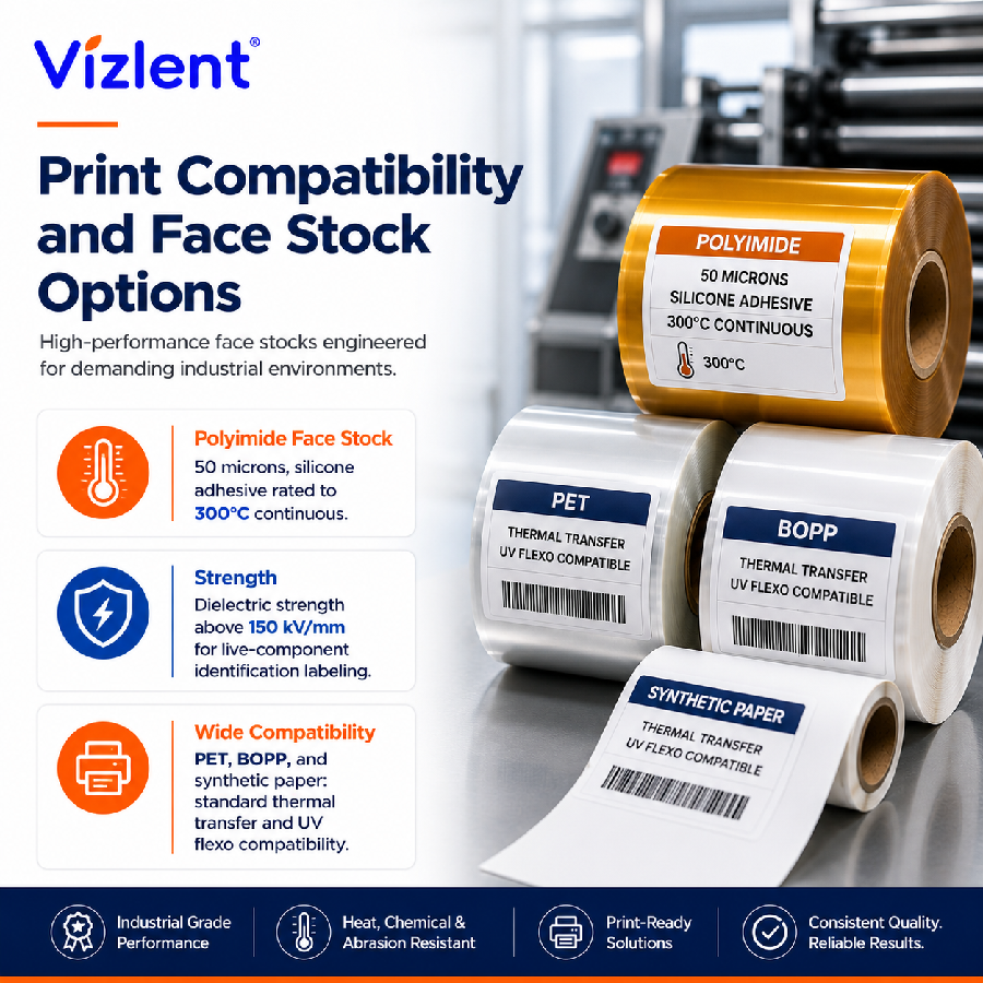 Print Compatibility and Face Stock Options - Vizlent Label Materials Co. Ltd.