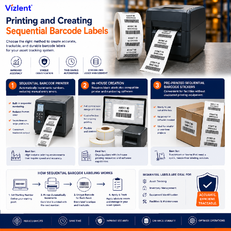 Printing and Creating Sequential Barcode Labels - VIZLENT LABEL