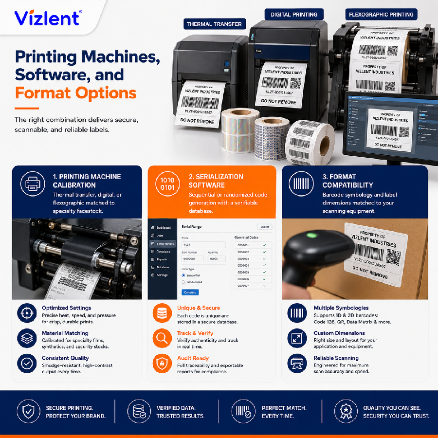 Printing Machines, Software, and Format Options - Vizlent Label