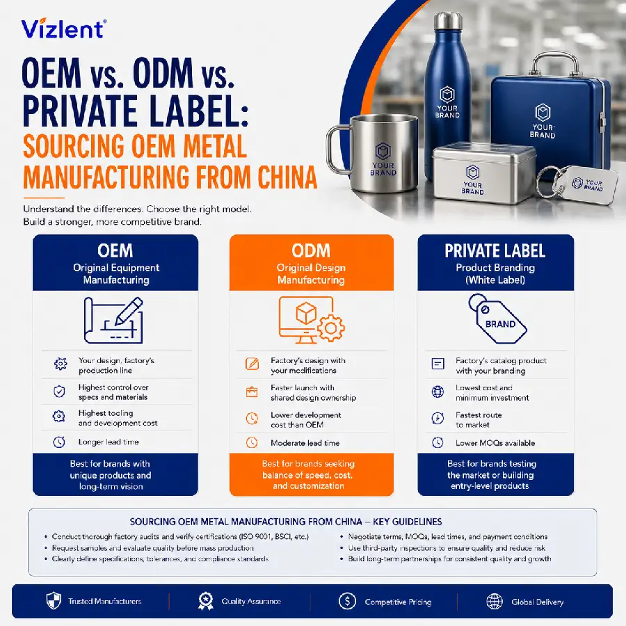 Sourcing OEM Metal Manufacturing From China - Vizlent Label
