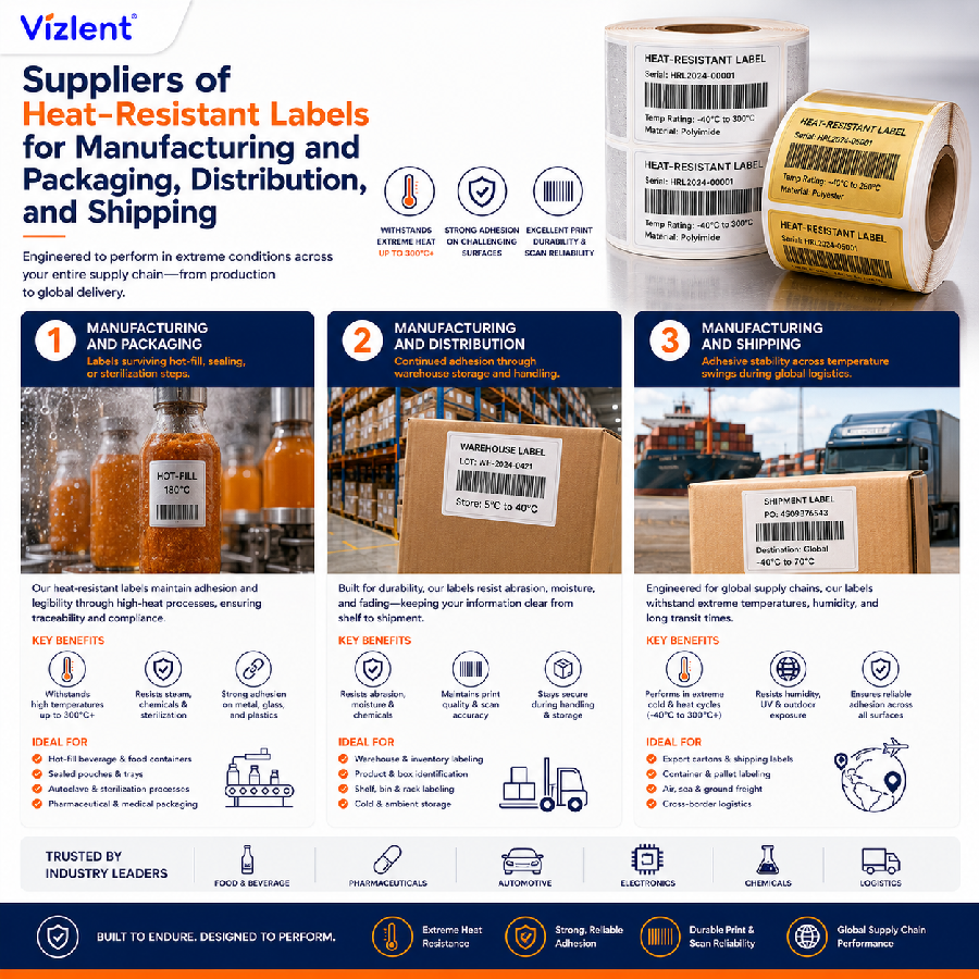 Suppliers of Heat-Resistant Labels for Manufacturing Business, Buildings, and Building Materials