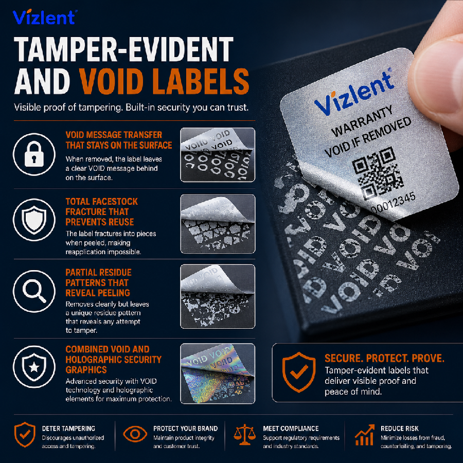 Tamper-Evident and VOID Labels - Vizlent Label Materials Co. Ltd.