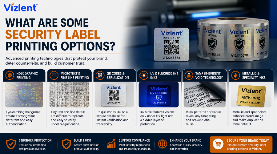 What Are Some Security Label Printing Options - Vizlent Label