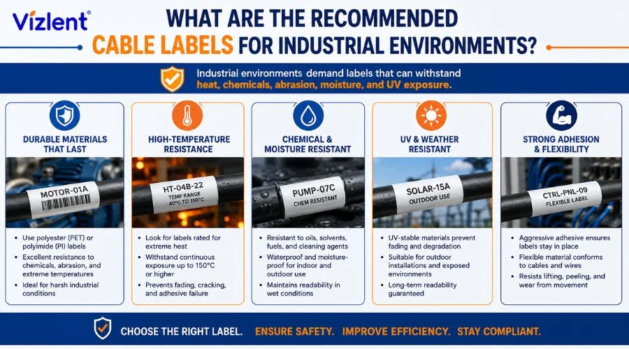 What Are the Recommended Cable Labels for Industrial Environments? - Vizlent Label Materials Co., Ltd.