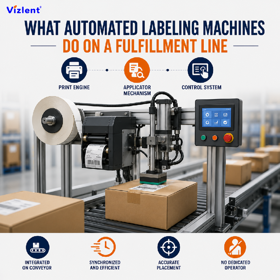 What Automated Labeling Machines Do on a Fulfillment Line - Vizlent Label