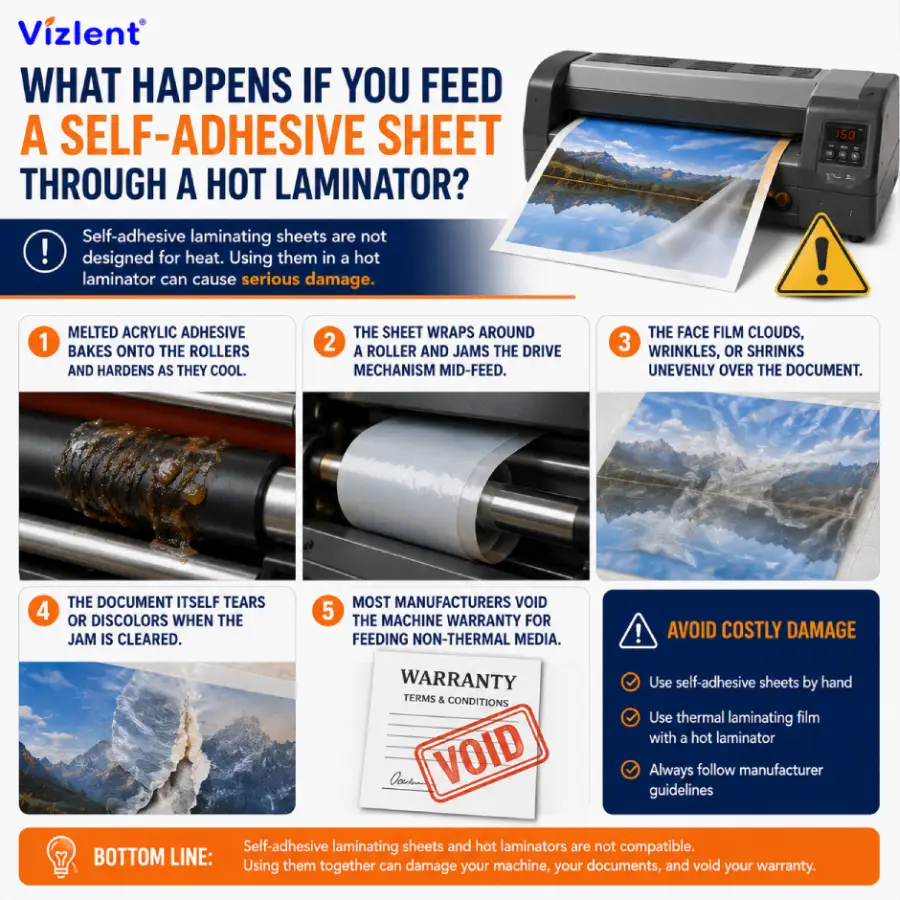 What Happens If You Feed a Self-Adhesive Sheet Through a Hot Laminator - Vizlent Label Materials Co., Ltd. 