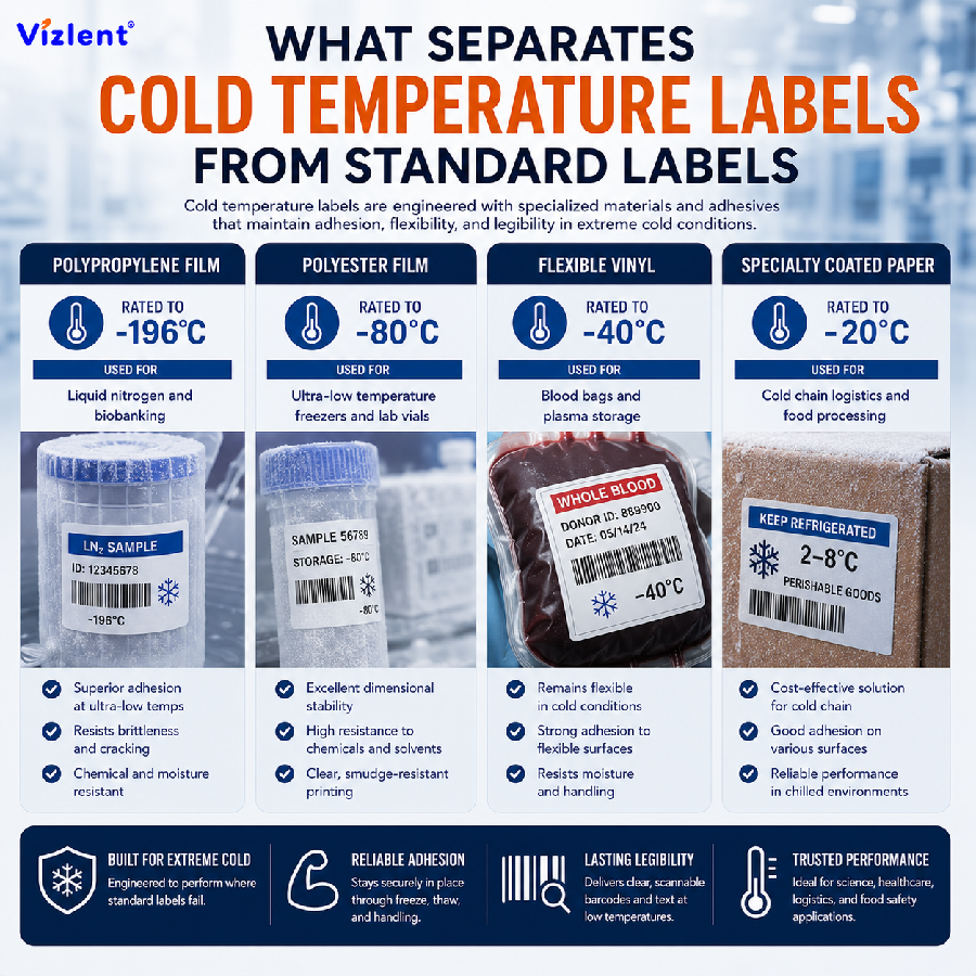 What Separates Cold Temperature Labels From Standard Labels - Vizlent Label