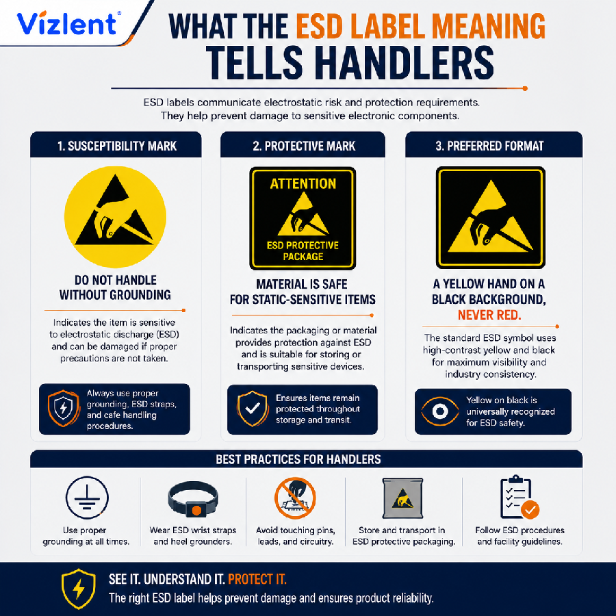 What the ESD Label Meaning Tells Handlers - Vizlent Label