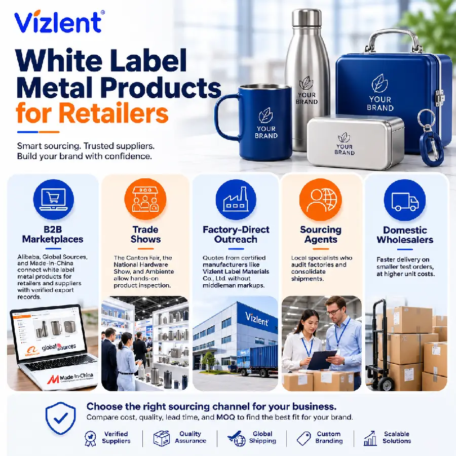Where Can I Find White Label Metal Products for Retailers? - Vizlent Label Materials co., Ltd.