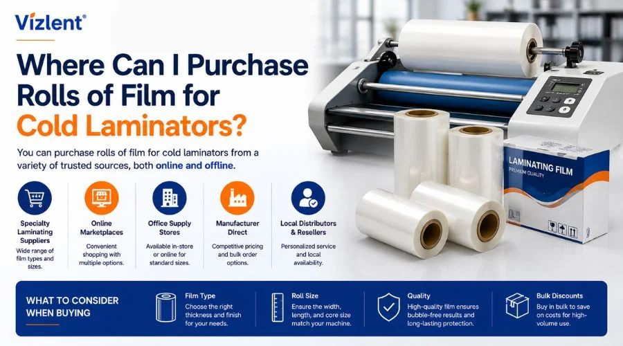 Where Can I Purchase Rolls of Film for Cold Laminators - Vizlent Label Materials Co., Ltd.