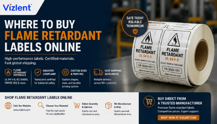 Where to Buy Flame Retardant Labels Online? - Vizlent Label