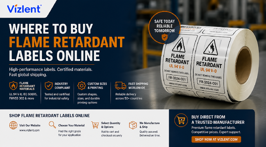 Where to Buy Flame Retardant Labels Online? - Vizlent Label