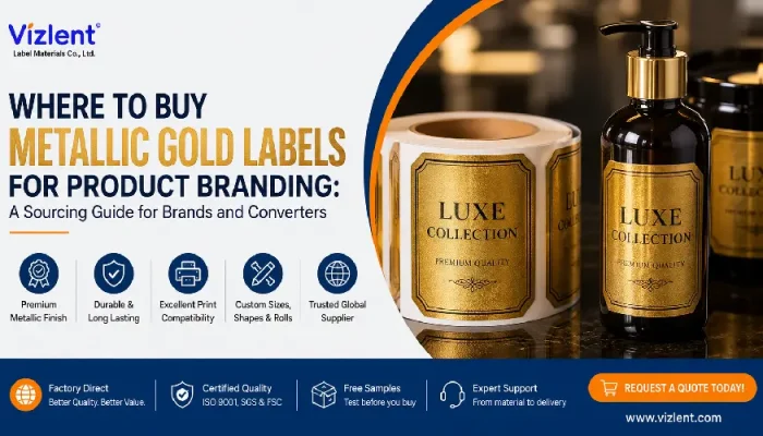 Where to Buy Metallic Gold Labels for Product Branding - Vzilent Label Materials Co., Ltd.