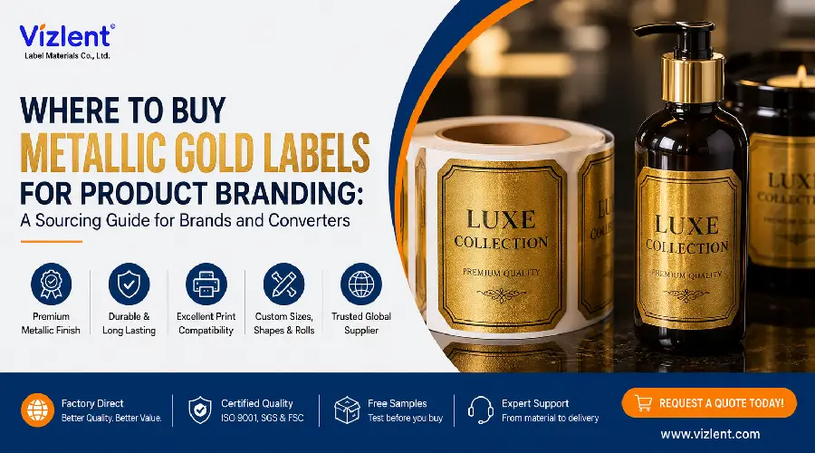 Where to Buy Metallic Gold Labels for Product Branding - Vzilent Label Materials Co., Ltd.
