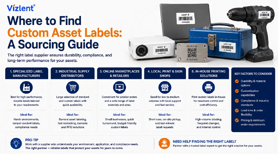 Where to Find Custom Asset Labels: A Sourcing Guide - Vizlent Label Materials Co., Ltd.