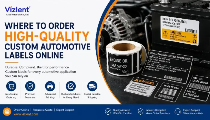 Where to Order High-Quality Custom Automotive Labels Online - Vizlent Label Materials Co., Ltd.