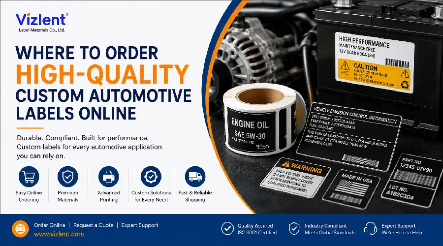 Where to Order High-Quality Custom Automotive Labels Online - Vizlent Label Materials Co., Ltd.