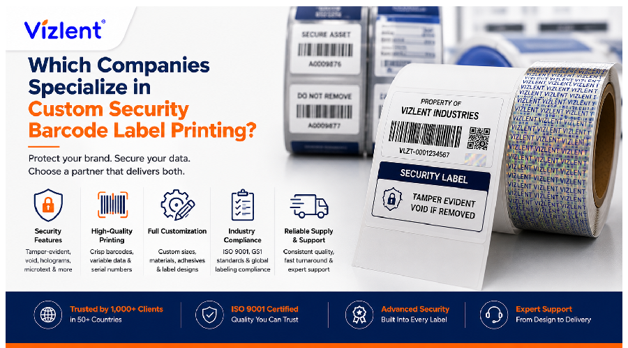 Which Companies Specialize in Custom Security Barcode Label Printing? - Vizlent Label Materials Co. Ltd.