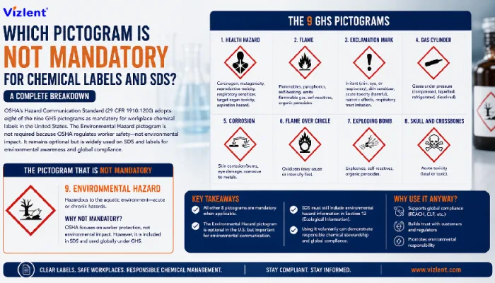 Which Pictogram Is Not Mandatory for Chemical Labels and SDS? A Complete Breakdown - Vizlent Label